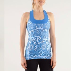 Lululemon Scoop Neck Tank Beachy Floral White